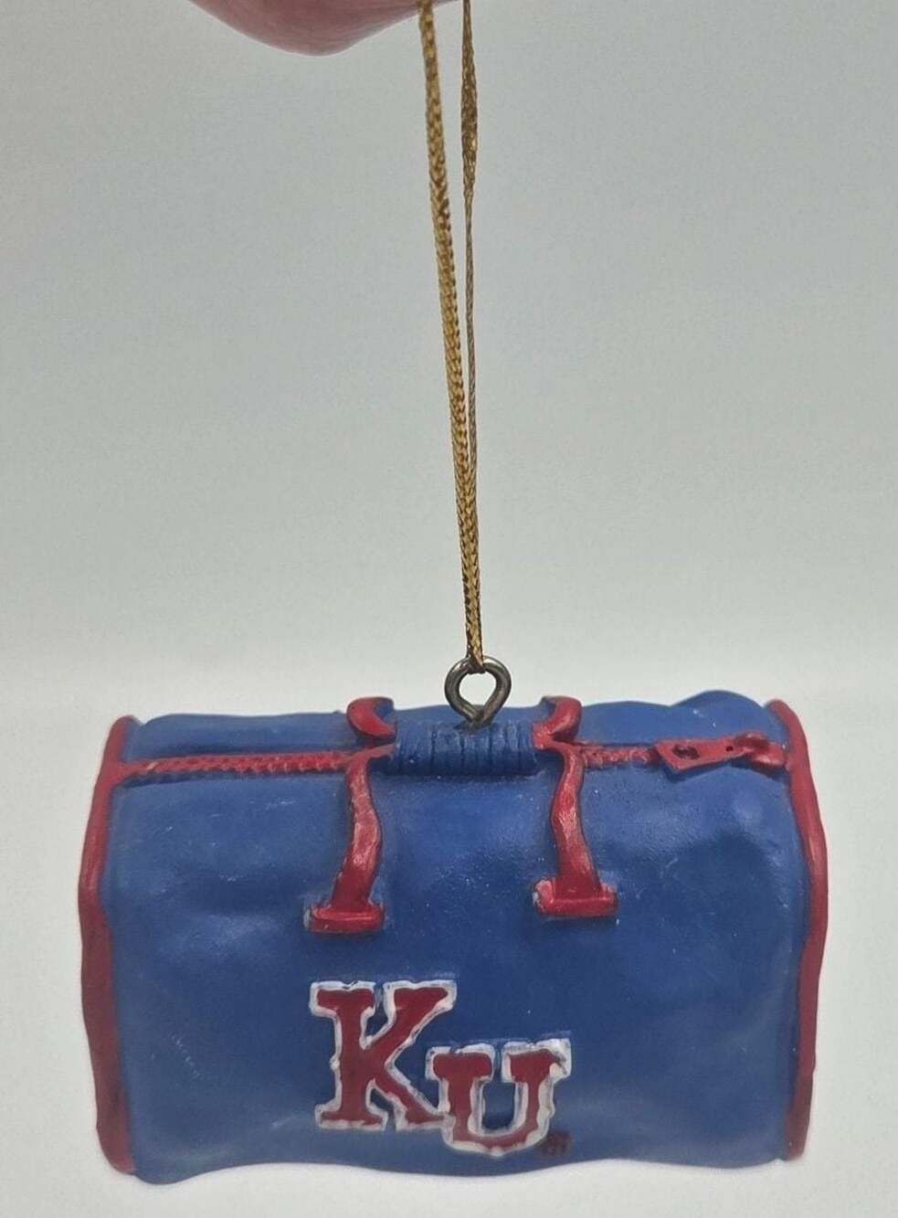 University of Kansas Jayhawks Duffle Bag Christmas Ornament